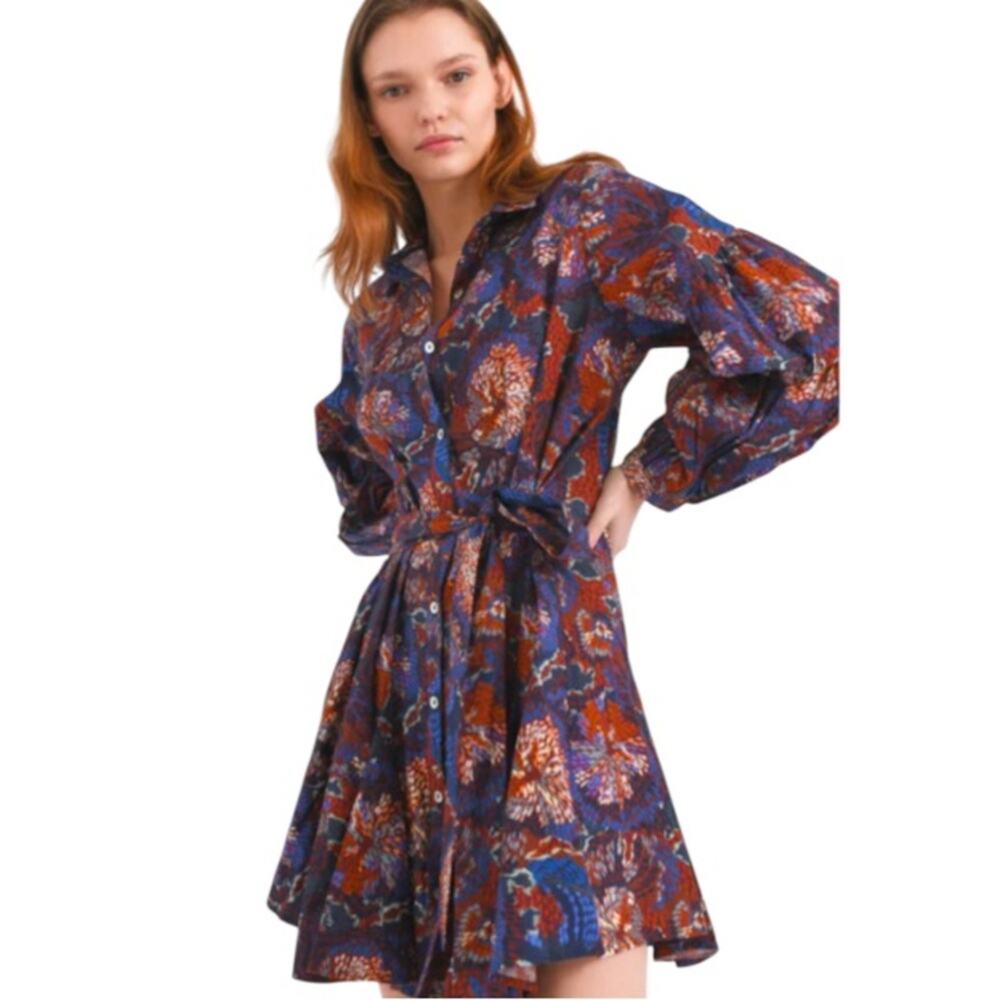 Chufy Women's Ushi Mini Shirt Dress Purple in Forever Patagonia Size M